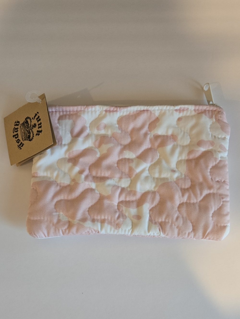 Pink Camouflage Quilted Cosmetic Pouch Cosmetic Bag New D